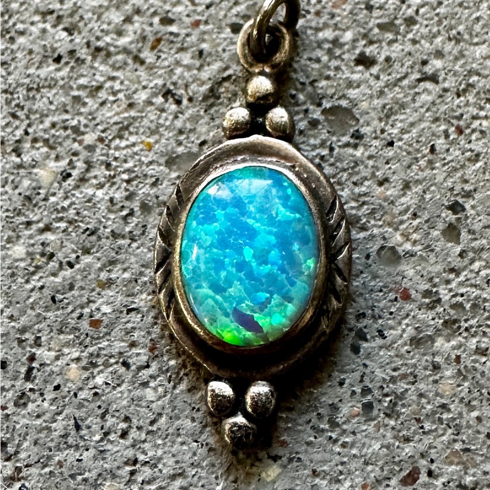 925, Red Jasper, MOP, Opal, Earrings and Pendant Set - Unbranded - Picture 7 of 8